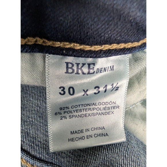 BKE Stella Mid-Rise Slim Fit Jeans Women's 31x31.5 Blue Denim Tailored Bootcut - Picture 9 of 10